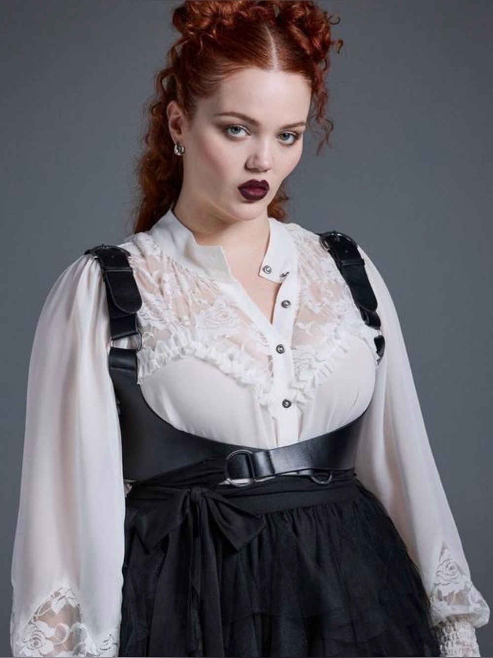 Torrid Nightfall 2XL Black Faux Leather Wide Waist Harness Belt